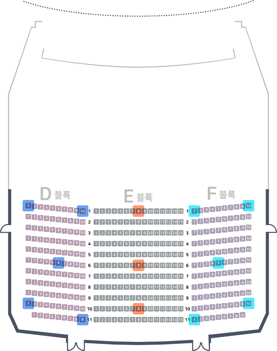 2층 좌석배치도