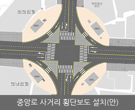 중앙로 사거리 횡단보도 설치(안)