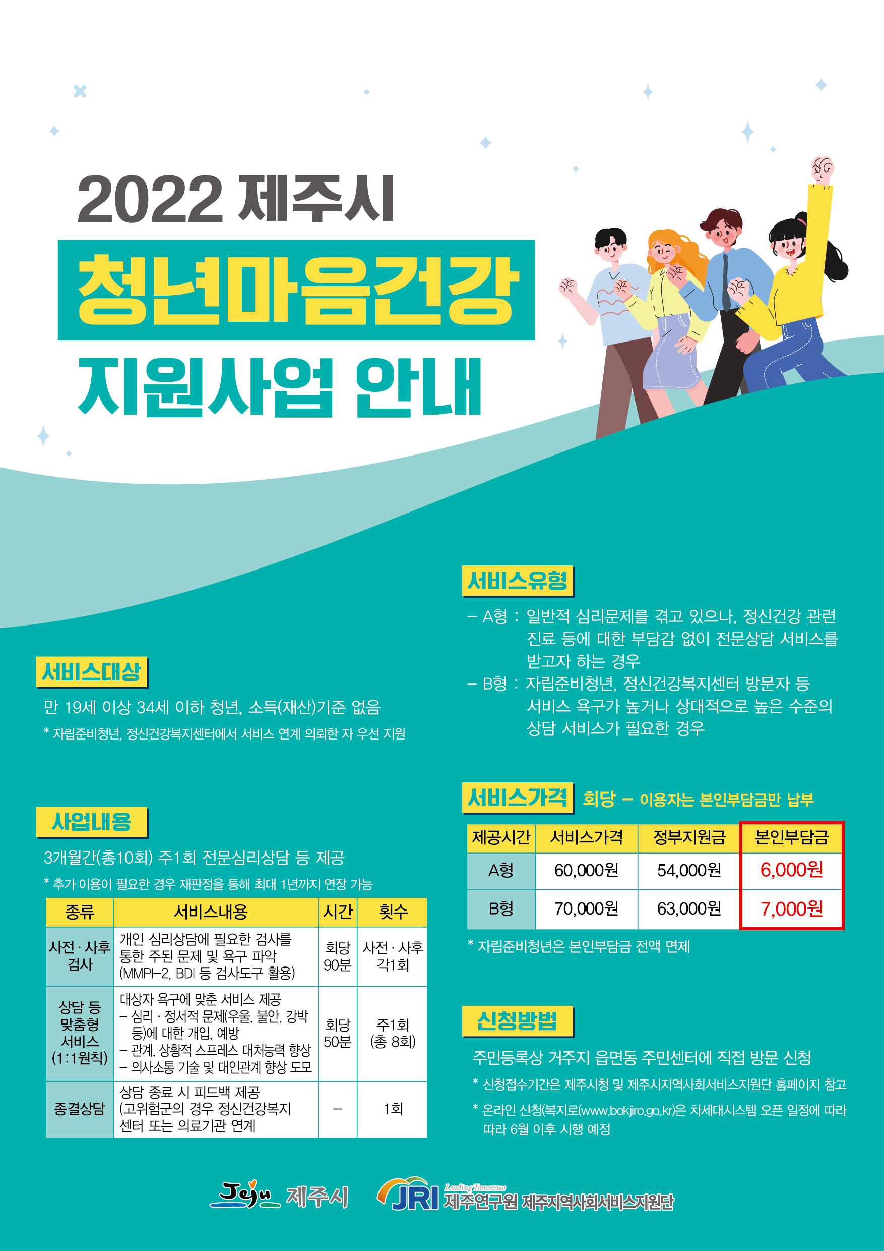 2022년 8월 청년마음건강지원사업(9월 개시) 신청·접수 계획 알림 첨부이미지