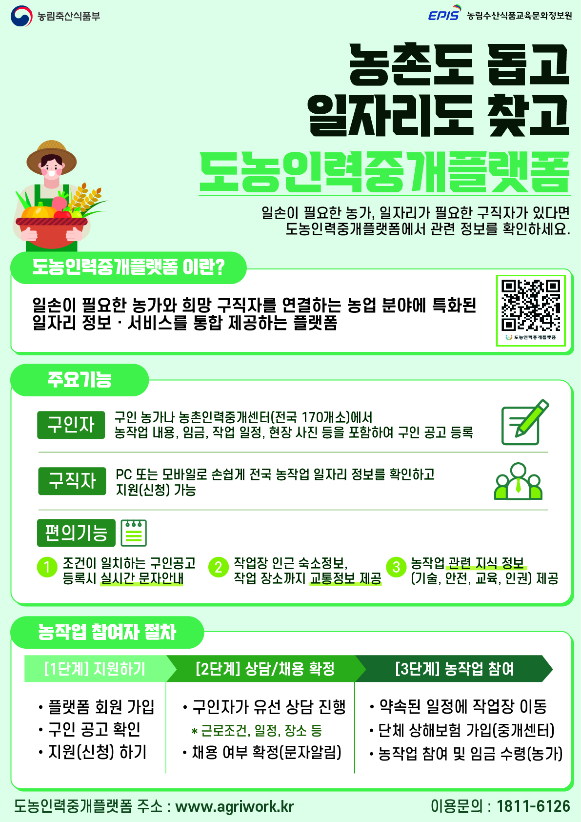 농촌인력 확보를 위한 도농인력중개플랫폼 홍보 첨부이미지