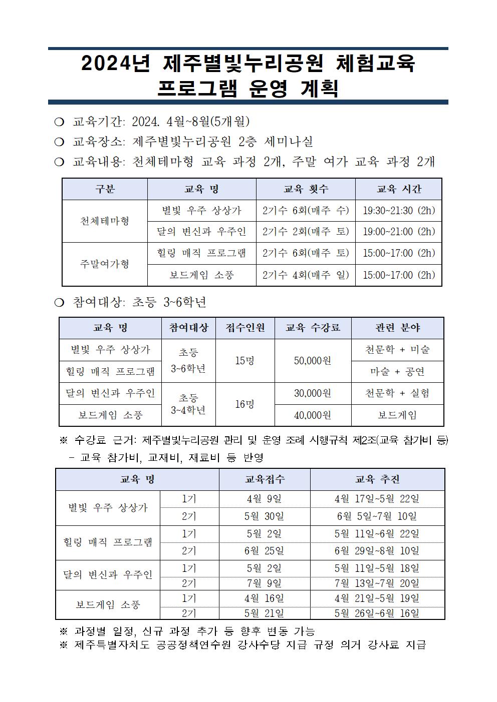 2024년 제주별빛 누리공원 체험교육 프로그램 운영 계획 안내문001.jpg