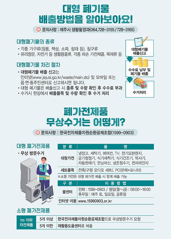 대형 폐기물 배출방법을 알아보아요 상세(대체 텍스트 있음)