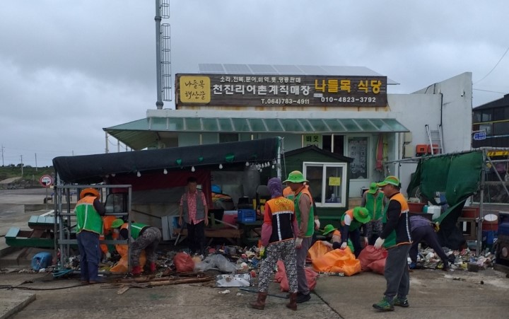 우도면. 자율방재단 태풍피해 복구 첨부이미지