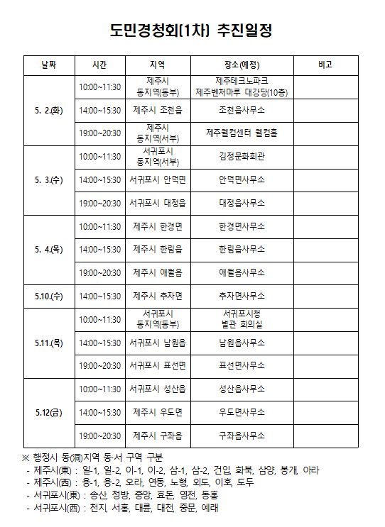 제주형 행정체제 도입 도민 경청회 개최 안내 첨부이미지
