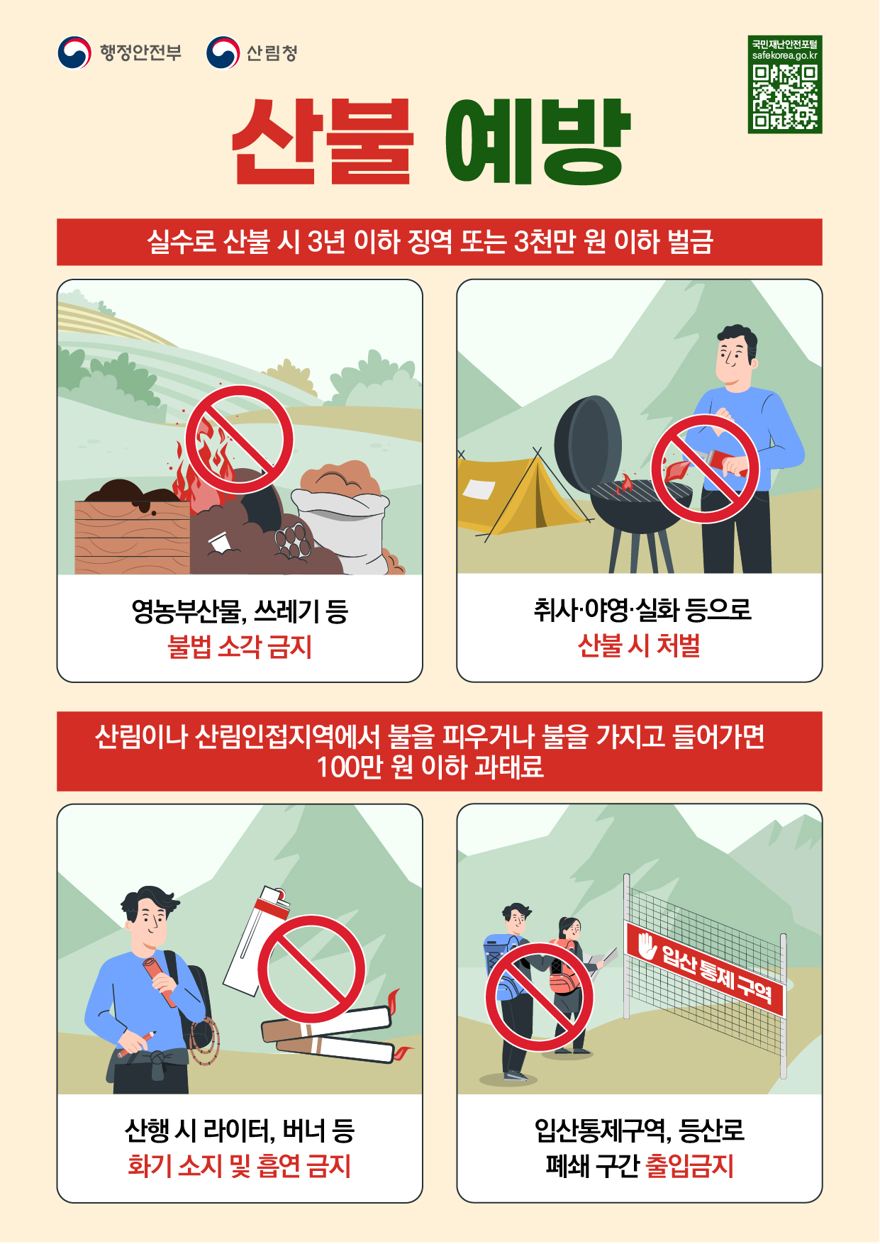 화재 및 산불 국민행동요령 알림 첨부이미지
