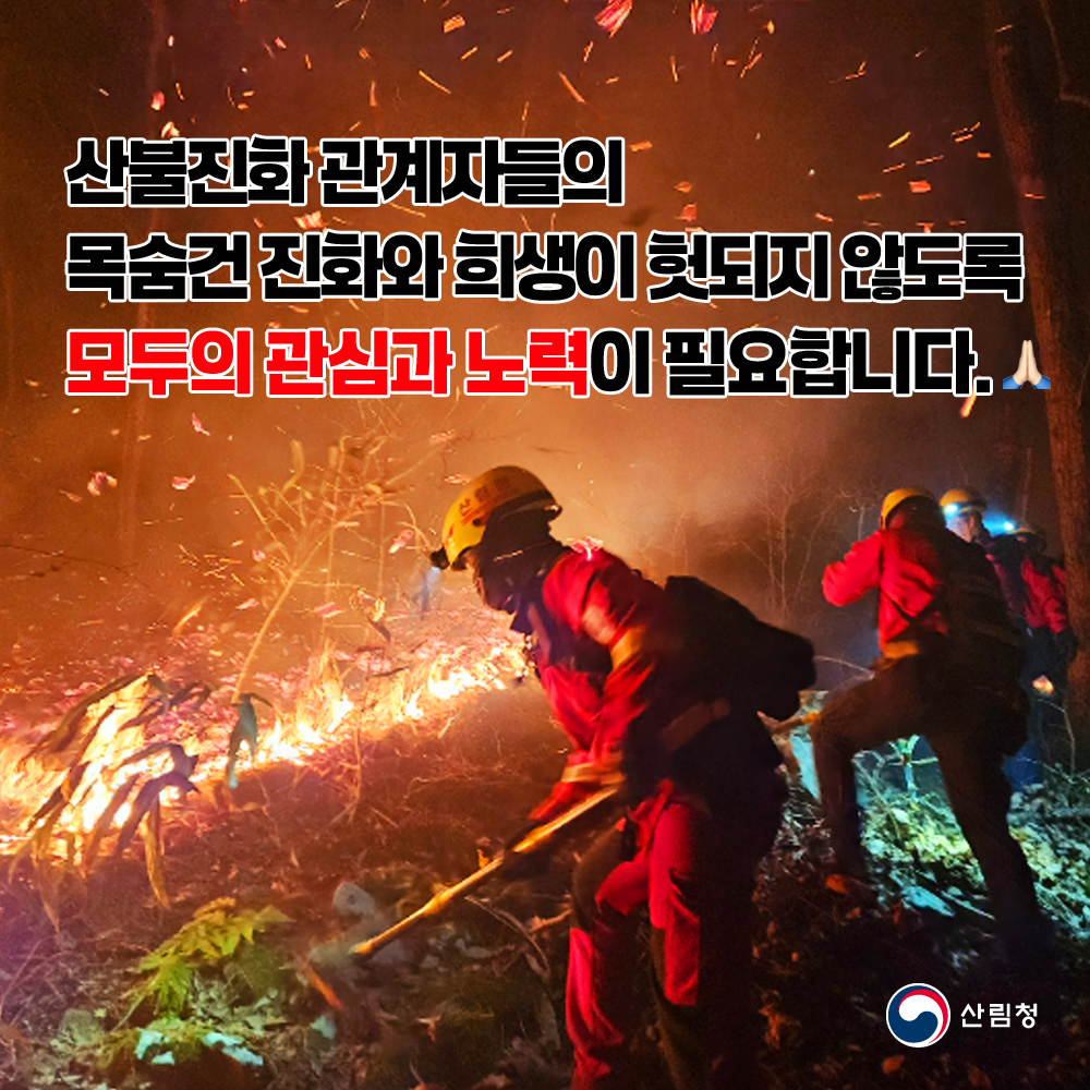 산불재난 국가위기경보 심각 단계, 제주시 전역 산불예방 행위제한 행정명령 공고 알림 첨부이미지